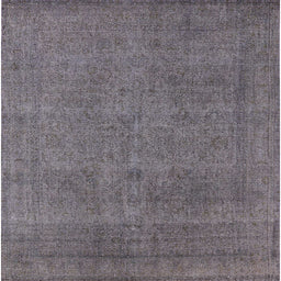 Square Mid-Century Modern Carbon Gray Oriental Rug, urb2136