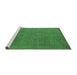 Sideview of Machine Washable Oriental Emerald Green Industrial Area Rugs, wshurb2136emgrn