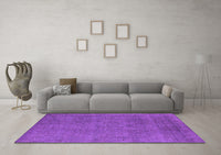 Machine Washable Oriental Purple Industrial Rug, wshurb2136pur