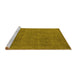 Sideview of Machine Washable Oriental Yellow Industrial Rug, wshurb2136yw