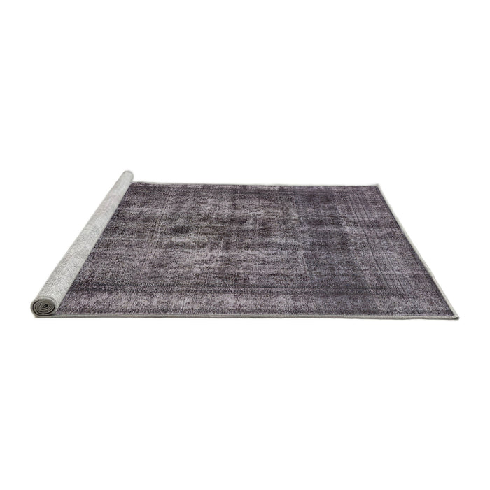 Sideview of Machine Washable Industrial Modern Gray Rug, wshurb2137