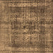 Square Oriental Brown Industrial Rug, urb2137brn