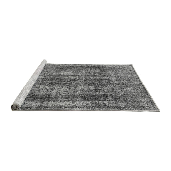 Sideview of Machine Washable Oriental Gray Industrial Rug, wshurb2137gry