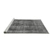 Sideview of Machine Washable Oriental Gray Industrial Rug, wshurb2137gry