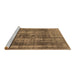 Sideview of Machine Washable Oriental Brown Industrial Rug, wshurb2137brn