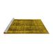 Sideview of Machine Washable Oriental Yellow Industrial Rug, wshurb2137yw