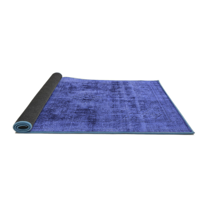 Sideview of Oriental Blue Industrial Rug, urb2138blu