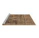 Sideview of Machine Washable Oriental Brown Industrial Rug, wshurb2138brn