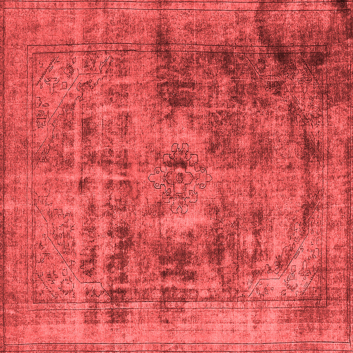 Machine Washable Oriental Red Industrial Rug, wshurb2138red