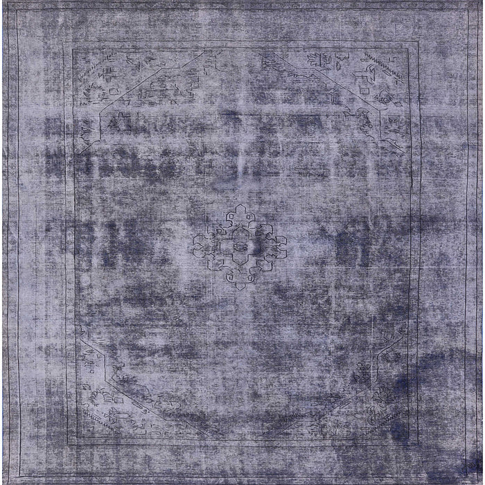 Square Mid-Century Modern Purple Oriental Rug, urb2138