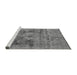 Sideview of Machine Washable Oriental Gray Industrial Rug, wshurb2138gry