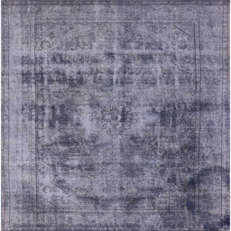 Square Machine Washable Industrial Modern Grape Purple Rug, wshurb2138