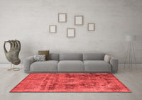 Machine Washable Oriental Red Industrial Rug, wshurb2138red