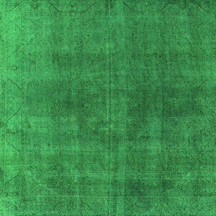 Square Oriental Green Industrial Rug, urb2139grn