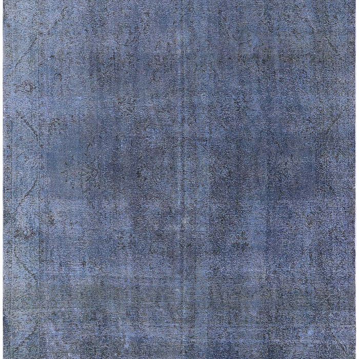 Mid-Century Modern Purple Navy Blue Oriental Rug, urb2139