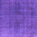 Square Oriental Purple Industrial Rug, urb2139pur