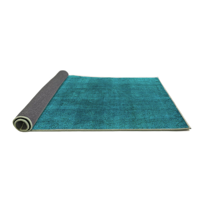 Sideview of Oriental Turquoise Industrial Rug, urb2139turq