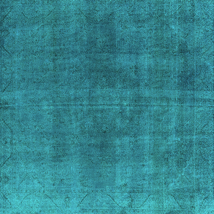 Square Oriental Turquoise Industrial Rug, urb2139turq