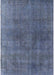 Machine Washable Industrial Modern Purple Navy Blue Rug, wshurb2139