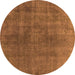 Round Oriental Orange Industrial Rug, urb2139org