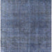 Square Machine Washable Industrial Modern Purple Navy Blue Rug, wshurb2139