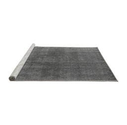 Sideview of Machine Washable Oriental Gray Industrial Rug, wshurb2139gry