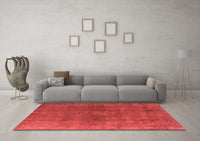 Machine Washable Oriental Red Industrial Rug, wshurb2139red