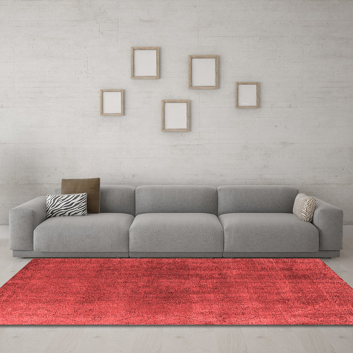 Industrial Red Washable Rugs