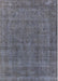 Mid-Century Modern Light Slate Gray Oriental Rug, urb2140