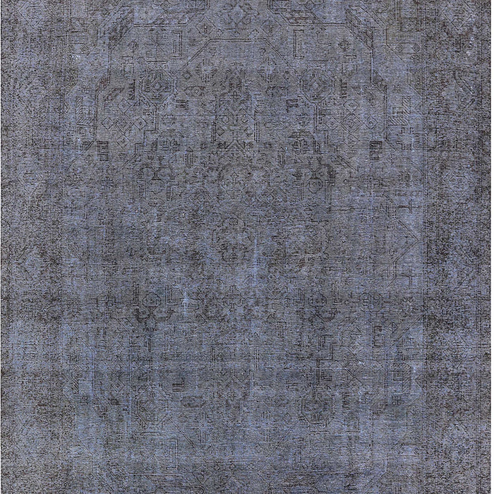 Mid-Century Modern Light Slate Gray Oriental Rug, urb2140