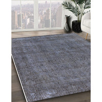 Mid-Century Modern Light Slate Gray Oriental Rug, urb2140