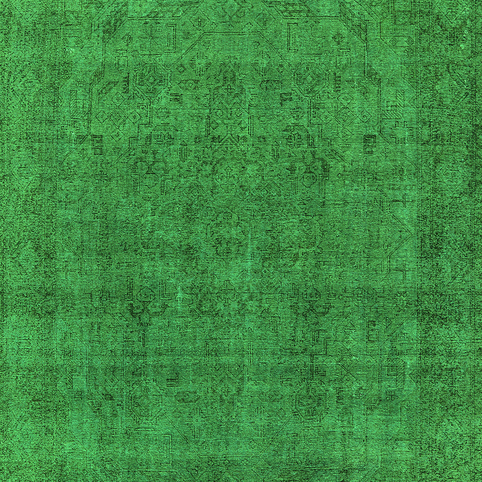 Machine Washable Oriental Green Industrial Area Rugs, wshurb2140grn