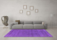 Machine Washable Oriental Purple Industrial Rug, wshurb2140pur