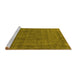 Sideview of Machine Washable Oriental Yellow Industrial Rug, wshurb2140yw