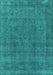 Oriental Turquoise Industrial Rug, urb2140turq