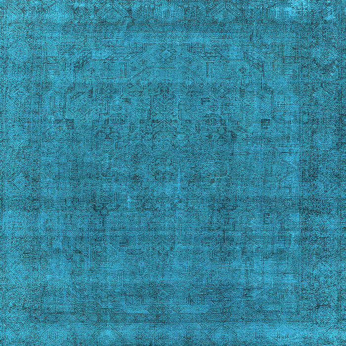 Square Oriental Light Blue Industrial Rug, urb2140lblu
