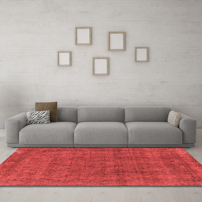 Industrial Red Washable Rugs