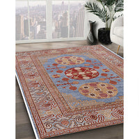 Mid-Century Modern Chestnut Red Oriental Rug, urb2141