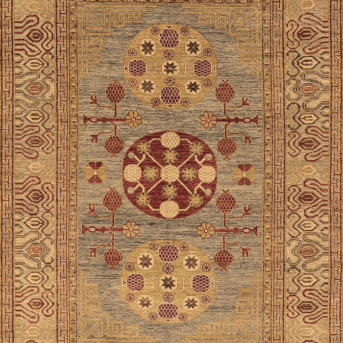 Machine Washable Oriental Brown Industrial Rug, wshurb2141brn