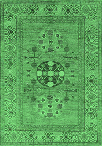 Oriental Emerald Green Industrial Rug, urb2141emgrn