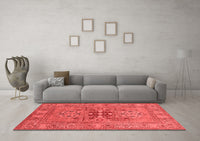 Machine Washable Oriental Red Industrial Rug, wshurb2141red