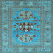 Square Oriental Light Blue Industrial Rug, urb2141lblu