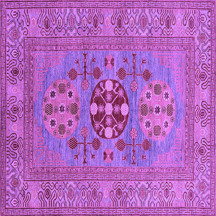 Square Oriental Purple Industrial Rug, urb2141pur