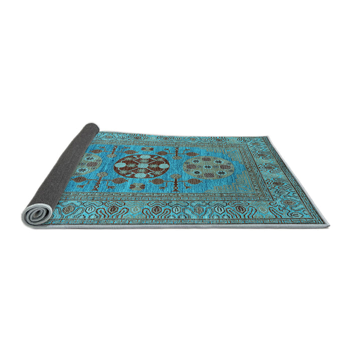 Sideview of Oriental Light Blue Industrial Rug, urb2141lblu