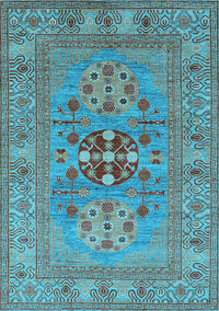 Oriental Light Blue Industrial Rug, urb2141lblu