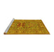 Sideview of Machine Washable Oriental Yellow Industrial Rug, wshurb2141yw