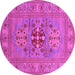 Round Oriental Pink Industrial Rug, urb2141pnk