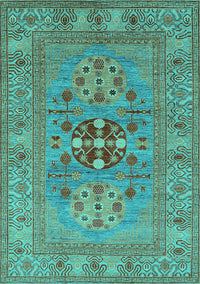 Oriental Turquoise Industrial Rug, urb2141turq