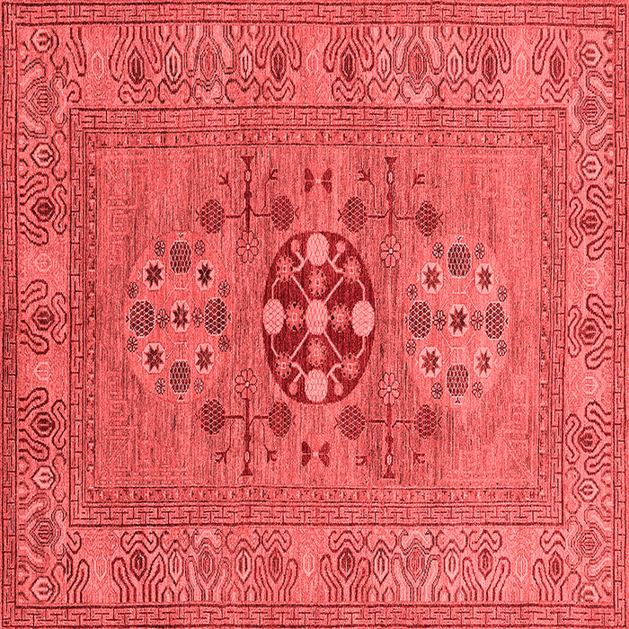 Machine Washable Oriental Red Industrial Rug, wshurb2141red