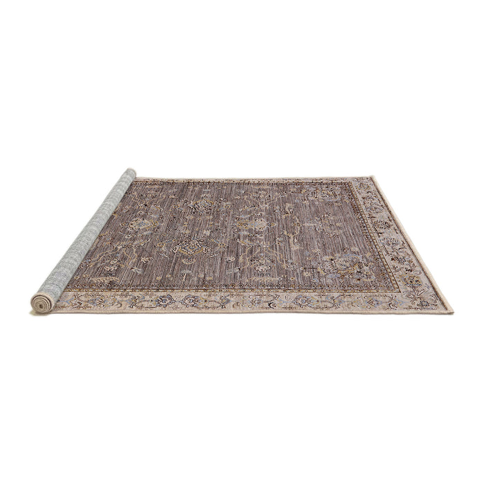 Sideview of Machine Washable Industrial Modern Brown Rug, wshurb2142